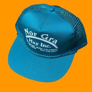 Vintage Trucker Cap Snap Back Nissun Hat Hay Advertising Rope Hat Braid NOS